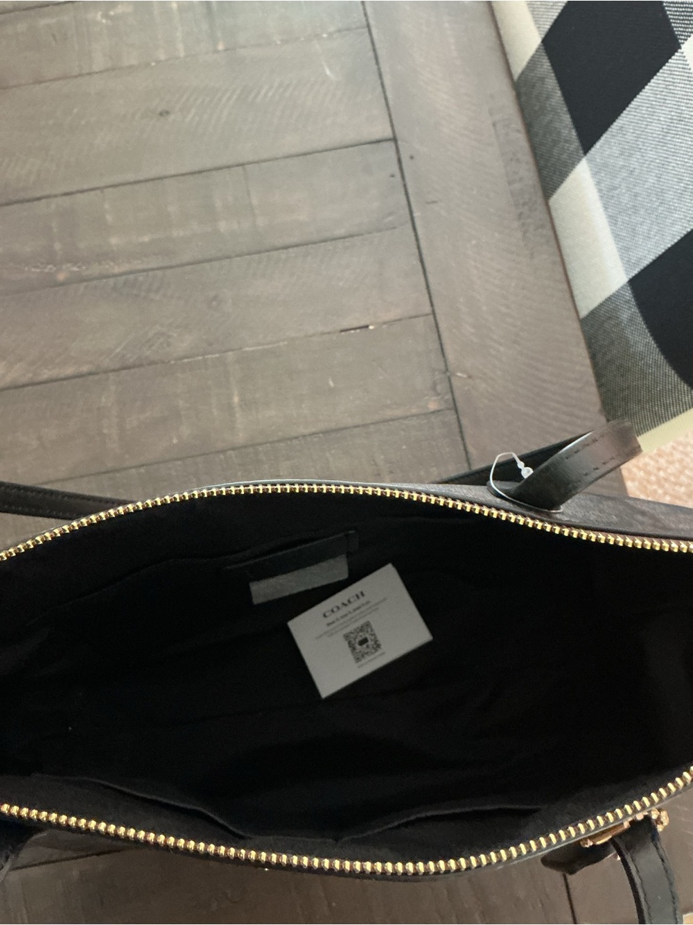 Coach Dark Brown Signature Tote with Black Straps - Picture 3 of 3